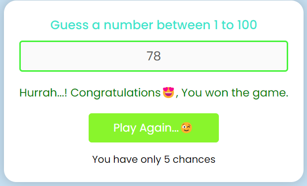 Number Guessing Game