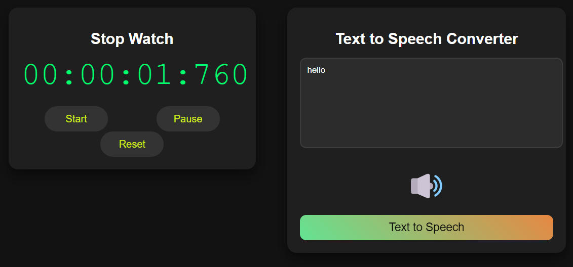 Stop Watch & Text to Speech